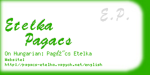 etelka pagacs business card